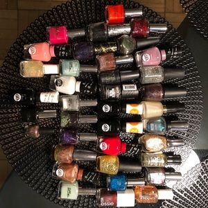 Lot of used nail polishes